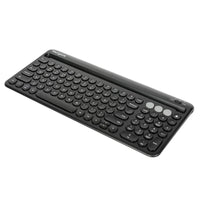 Multi-Device Bluetooth® Antimicrobial Keyboard with Tablet/Phone Cradle