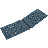 Ergonomic Foldable Bluetooth® Antimicrobial Keyboard (Blue)