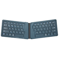 Ergonomic Foldable Bluetooth® Antimicrobial Keyboard (Blue)