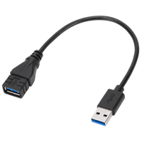 15cm USB 3.0 A/F to A/M Extension Cable