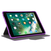 Purple 3D Protection Case for iPad® (2018/2017) (THZ63507GL) - In Use Landscape Viewing Right