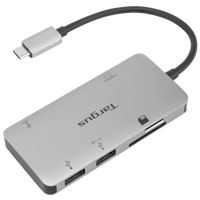 USB-C Multi-Port Single Video Adapter and Card Reader with 100W PD Pass-Thru