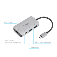 USB-C Multi-Port Hub with 2x USB-A and 2x USB-C Ports with 100W PD Pass-Thru