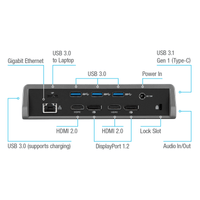 Universal DV4K Docking Station with USB-A/C Host Adapter