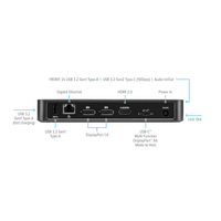 USB-C Multi-Function DisplayPort Alt. Mode Triple Video Docking Station with 85W Power